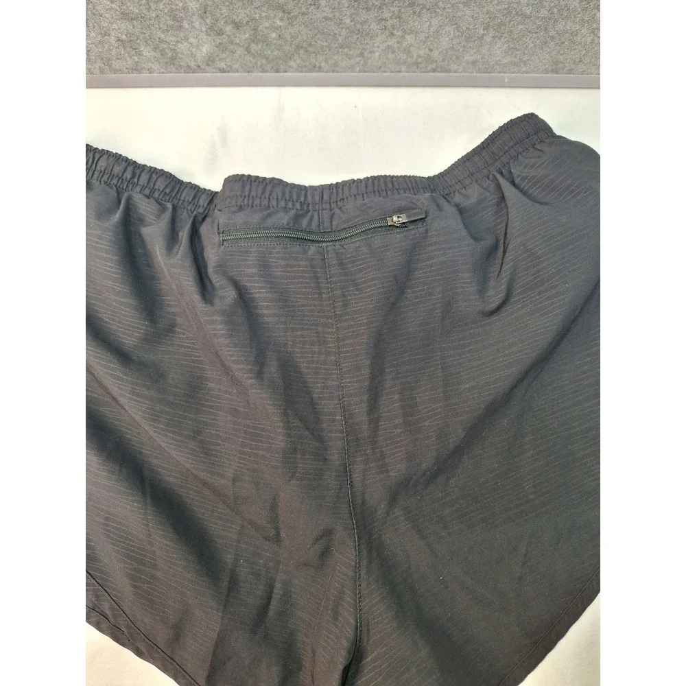 Nike Dri-FIT Women Black Running Shorts Zipper Pocket Size M 1232